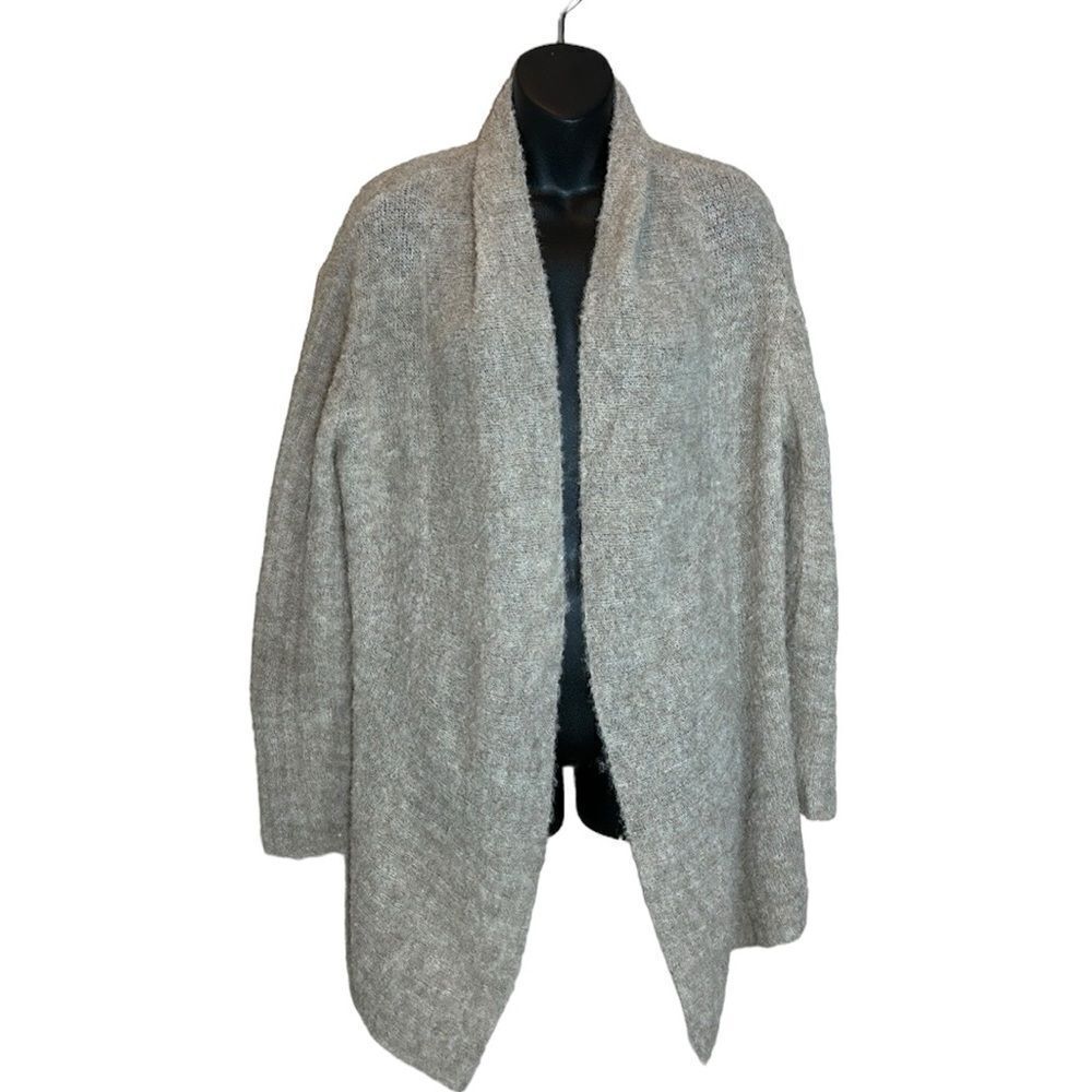 Peruvian connection alpaca open front cardigan sweater long line small luxurious